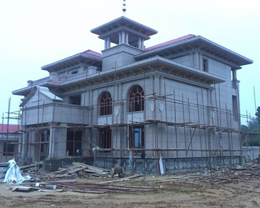 【實(shí)建案例】岳陽吳總?cè)龑託W式豪華大氣別墅施工案例實(shí)景照片