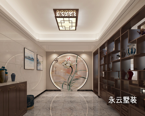 湘潭伍先生新中式風(fēng)格別墅裝修設(shè)計全景案例