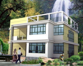 695二層新農(nóng)村小康別墅住宅設(shè)計(jì)13m×11m