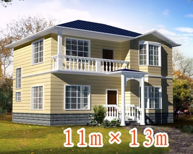 882二層新農(nóng)村實(shí)用小別墅施工圖11m×13m