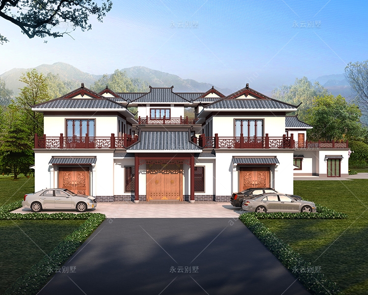 占地一千平米岳陽(yáng)周先生三戶(hù)中式合院案例設(shè)計(jì)欣賞