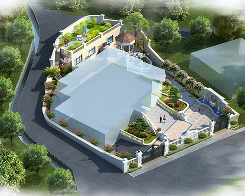 【園林景觀】婁底雙峰縣四層歐式大別墅私家庭院園林景觀定制設(shè)計案例