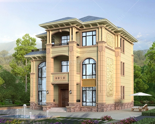 2021新款新農(nóng)村三層歐式高檔復(fù)式樓自建別墅全套建筑設(shè)計(jì)圖紙